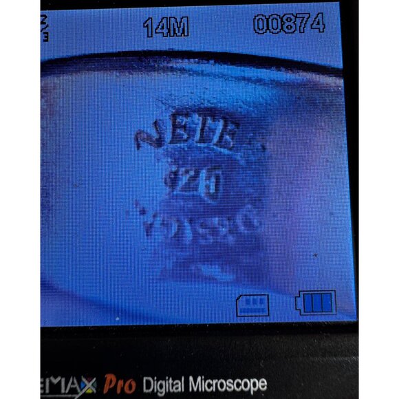 Vintage Neta 925 Sterling Silver & Black Onyx Inlay Band Ring Size 10, 11.3g - Picture 9 of 9